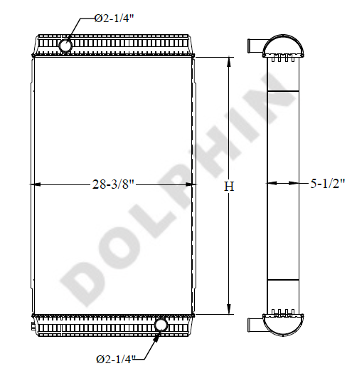 VOLVO RADIATOR - 44-1/16 x 28-3/8 x 5-1/2