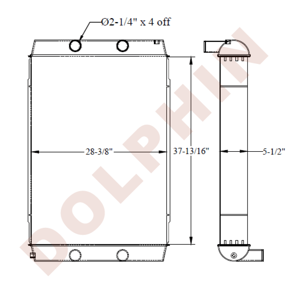Volvo Radiator - 37-13/16 X 28-3/8 5-1/2 Radiator