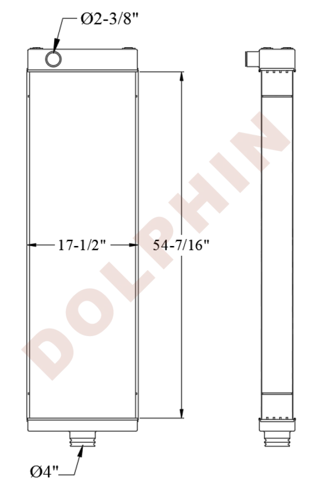 KOMATSU Radiator - HD 785-7 (2007-) 54-7/16’’ x 17-1/2’’ x 4-15/16’’ - Radiator