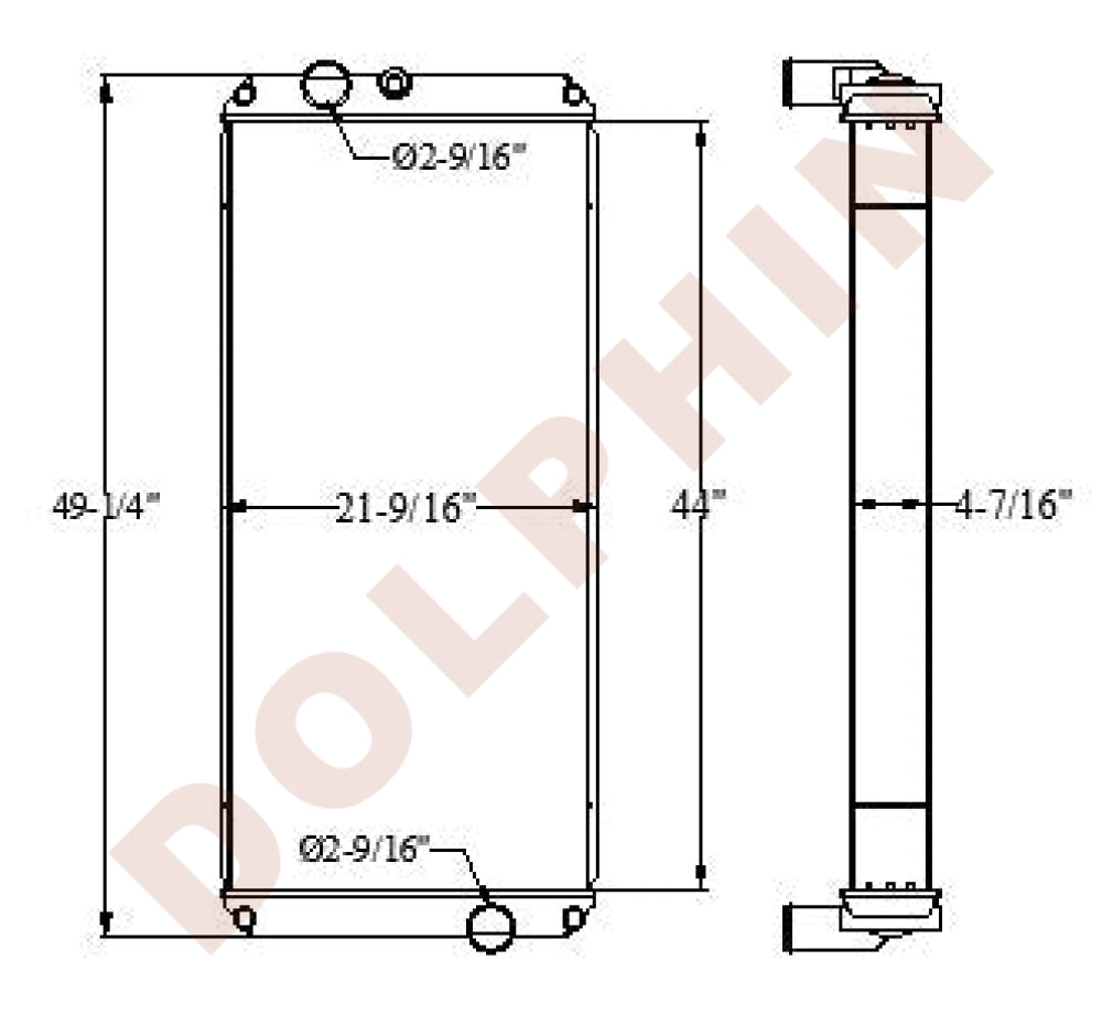 Caterpillar Radiator - 44’ X 21 - 9/16’ 4 - 7/16’ Radiator
