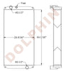 CATERPILLAR Radiator - 44 1/8