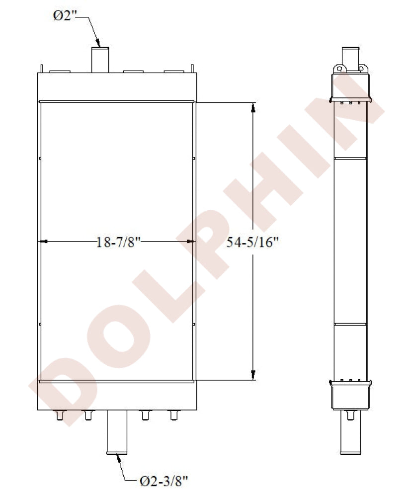 KOMATSU Radiator - PC125011 - 54 5/16’’ x 18 7/8’’ x 4’’ Radiator
