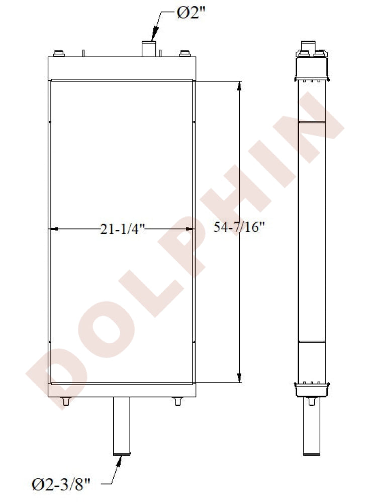 KOMATSU Radiator - PC200011- 54-7/16’’ x 21-1/4’’ x 4’’ - Radiator