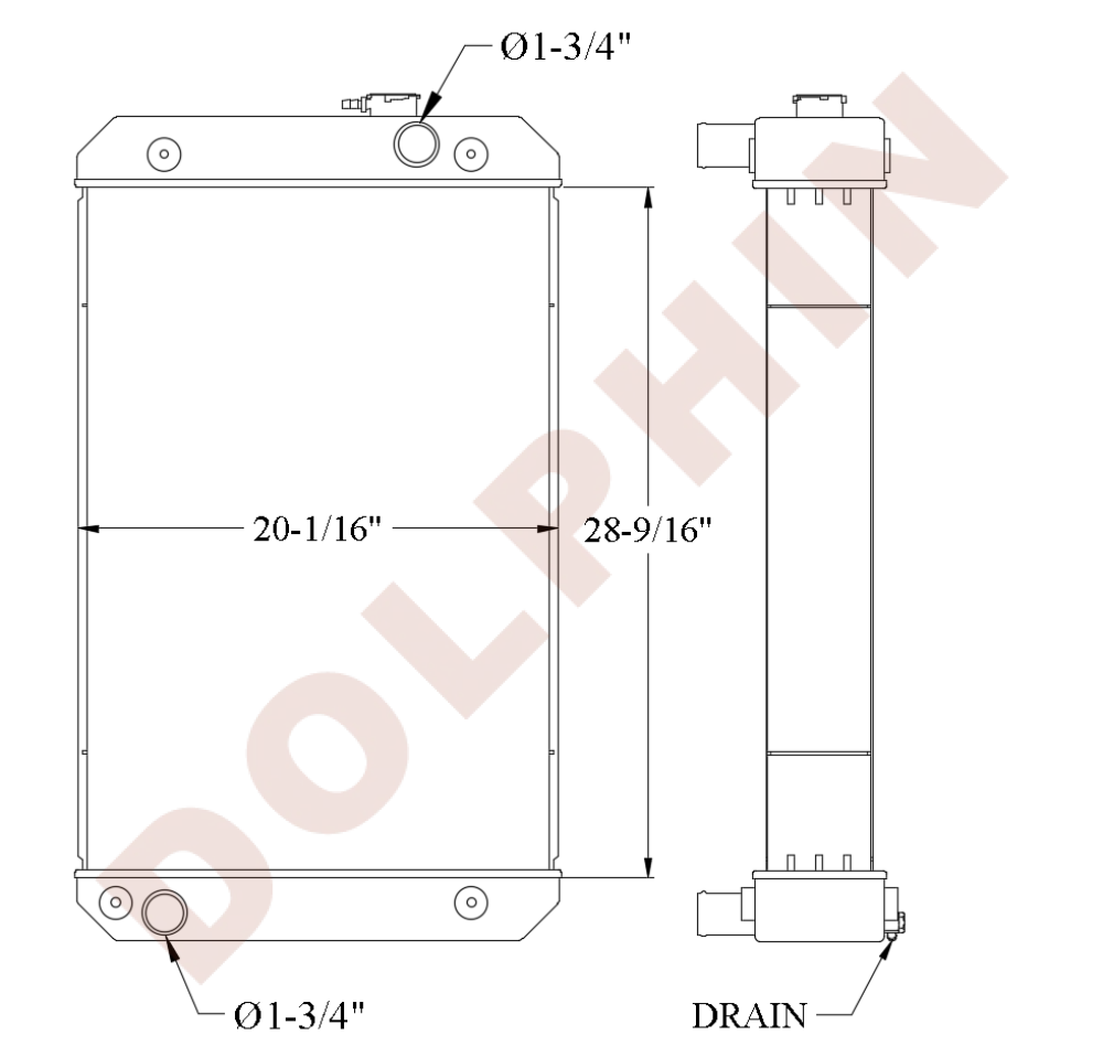 CATERPILLAR Radiator - CS-533E (2008-) 28-9/16’’ x 20-1/16’’ x 4-7/16’’ - Radiator