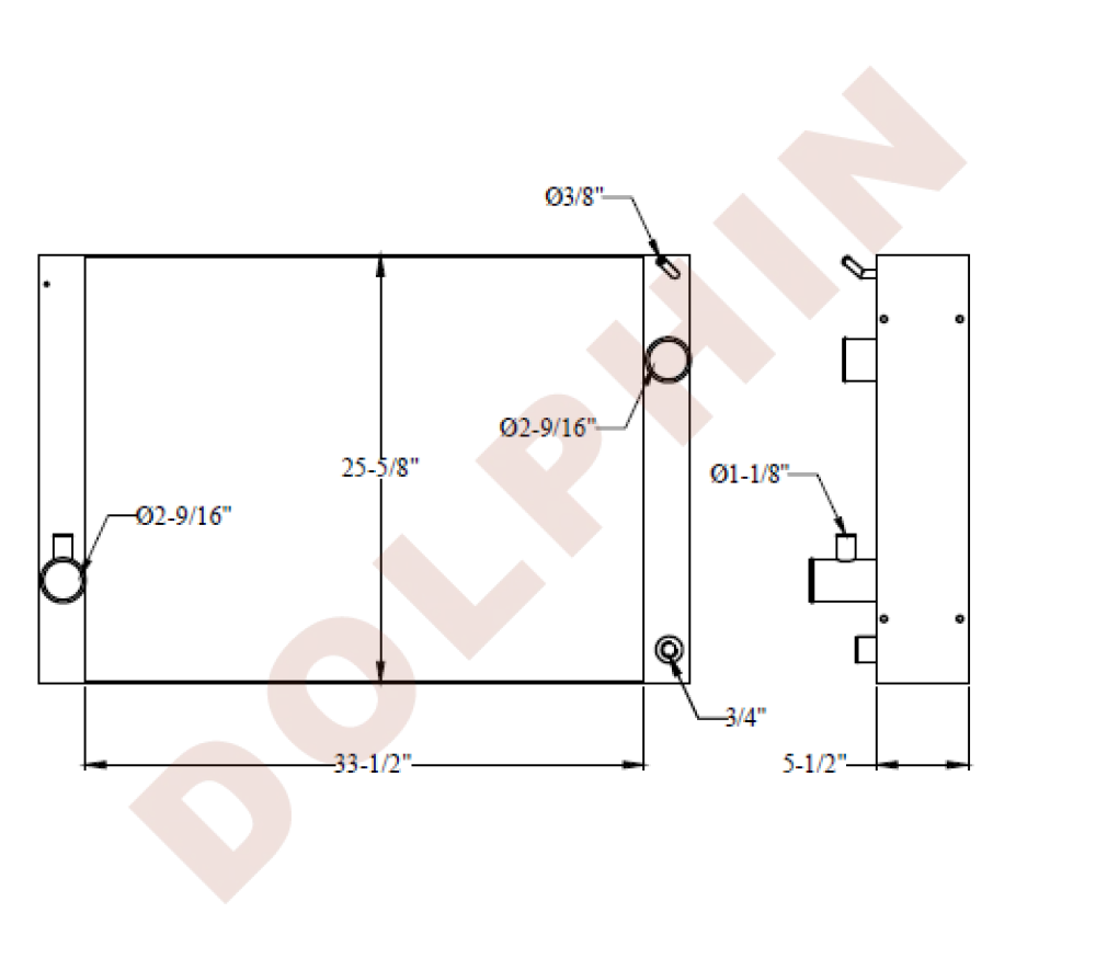 Liebherr Radiator - 33-1/2’ X 25-5/8 5-1/2’ Radiator