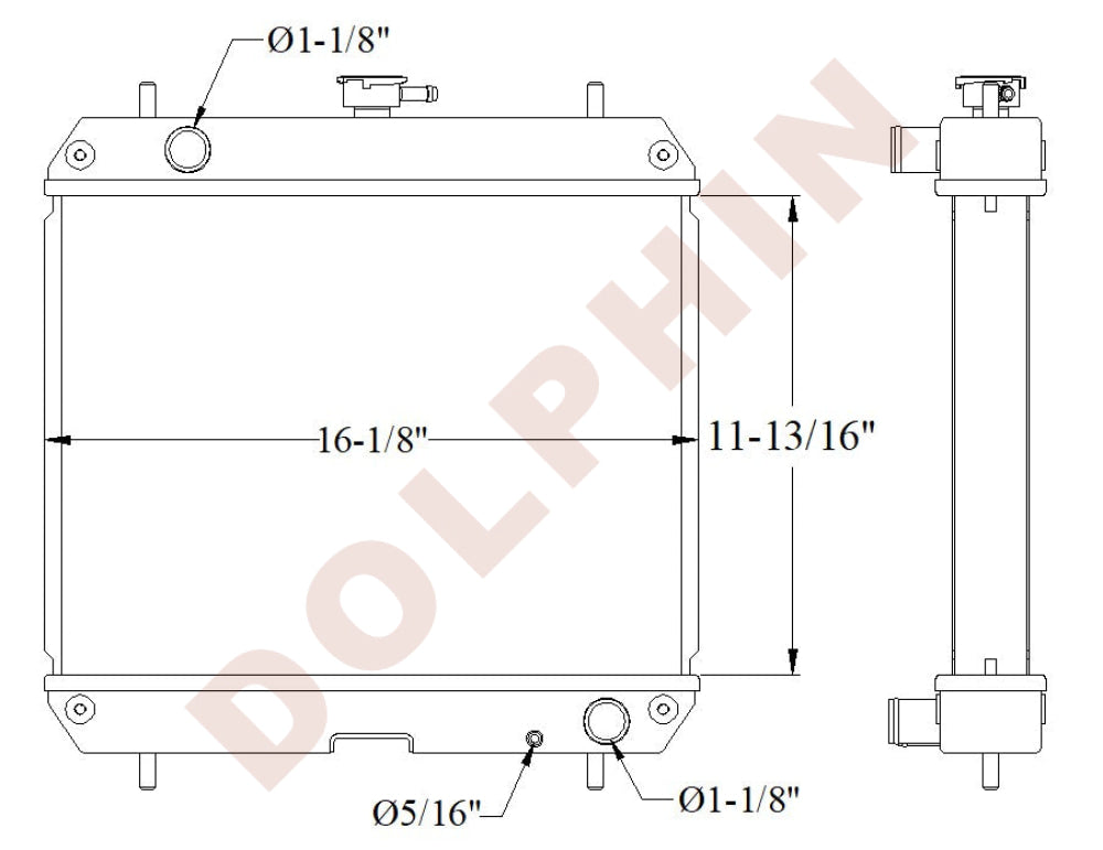 KUBOTA Radiator 11 13/16