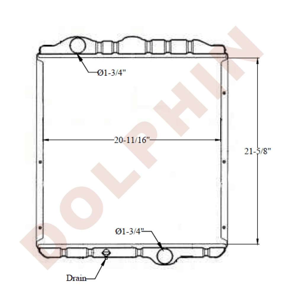 Mitsubishi Radiator - Fuso Fe Fg Fh Series (1996-) 21-5/8 X 20-11/16 1-3/4 Radiator