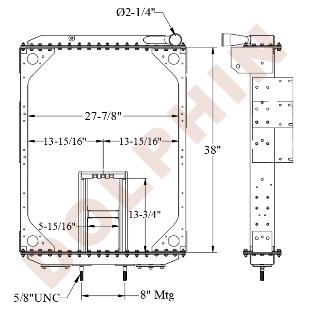 VOLVO Radiator (1999-2008) 38’’ x 27 7/8’’ x 2 3/8’’ Radiator