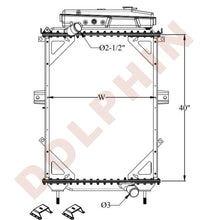 Kenworth Radiator - T300/T400/T600A/T800 T2000 W900 (1982-2010) 40 X 28-1/2X 2-1/2 Radiator