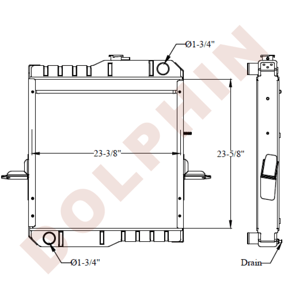 Nissan Radiator Ud 23-5/8 X 3-3/8 2-3/8 Radiator
