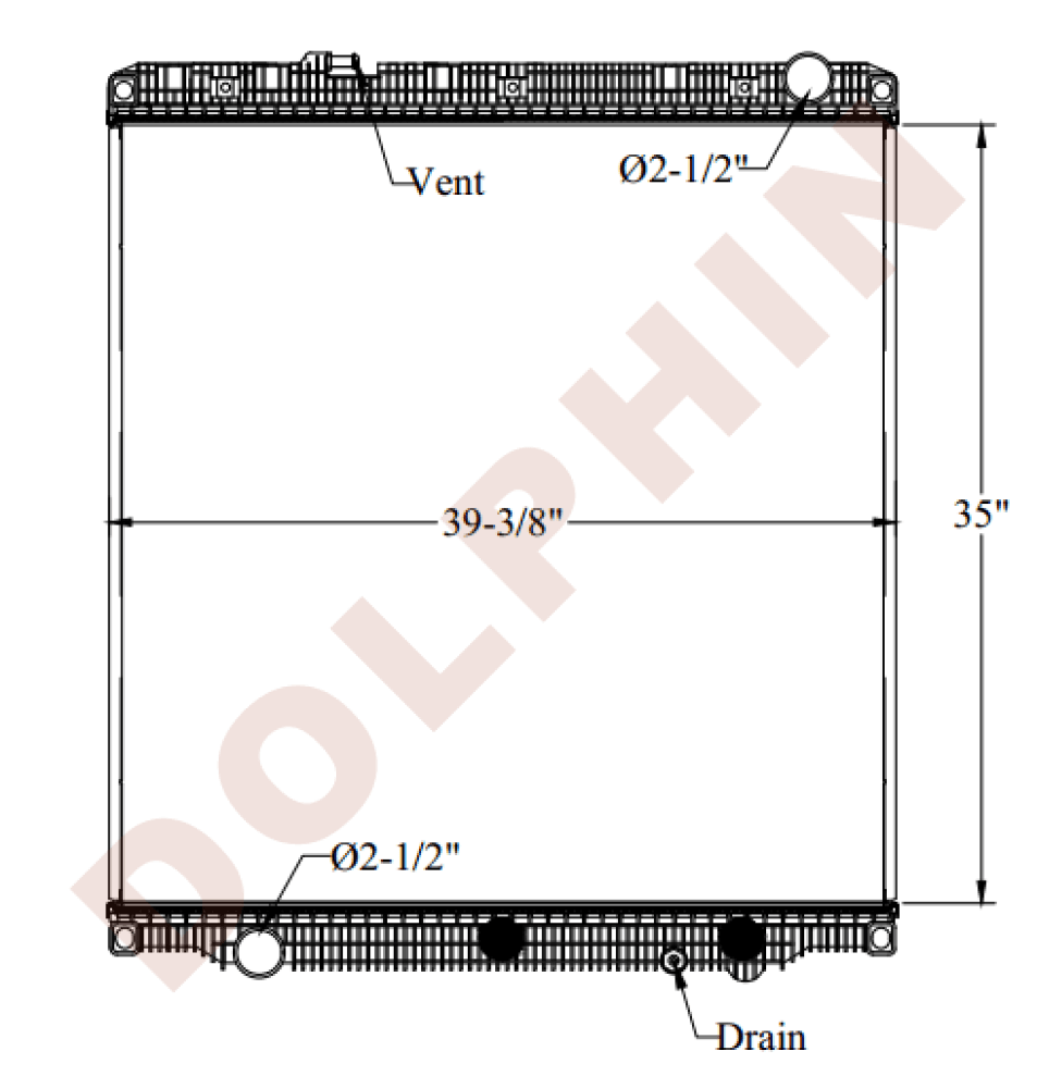 Freightliner Radiator (2017-2019) 35 X 39-3/8 2-1/8 Radiator