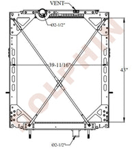 Peterbilt Radiator - 389 W900 (2008-) 43 X 39-11/16 1-7/8 Radiator