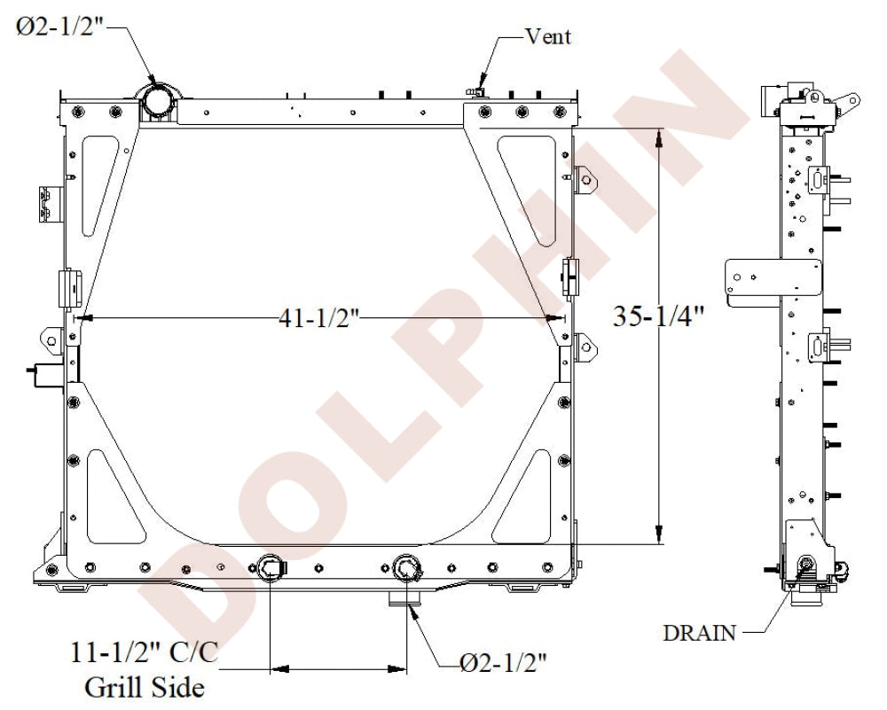 INTERNATIONAL Radiator (2010-2013) 35 1/4