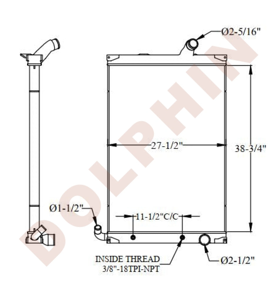 Mack Radiator - Mru Sanitation (2007)38-3/4 X 27-1/2 2-1/8 Radiator