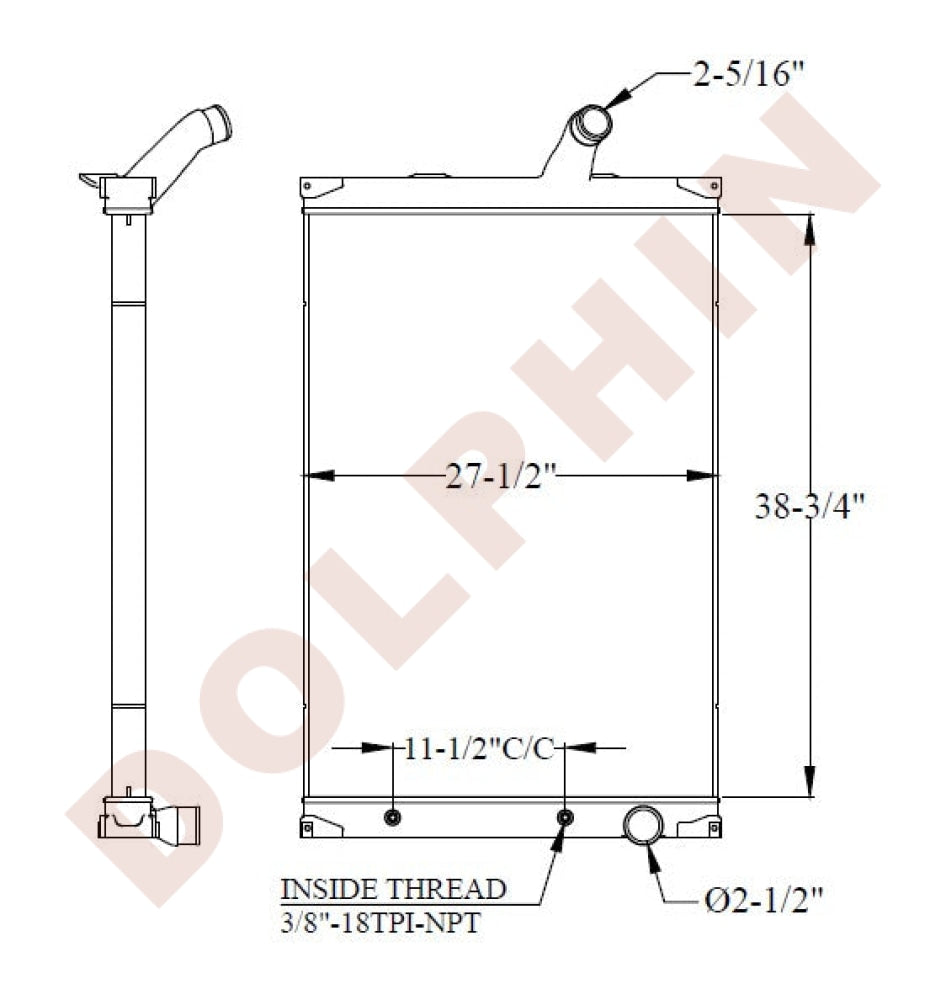 MACK RADIATOR - (7054R) 38-3/4