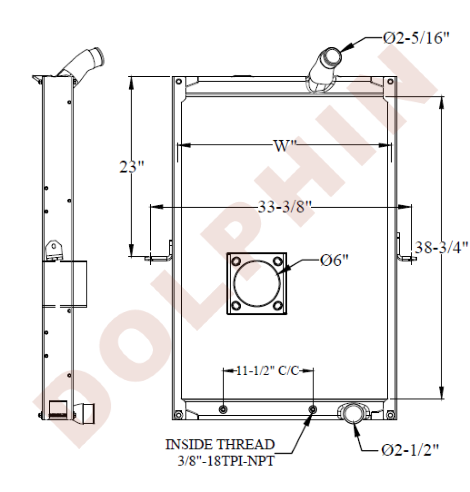 Mack Radiator - Mru Series (2007-2010) 38-3/4 X 27-7/16 2-1/8 Radiator