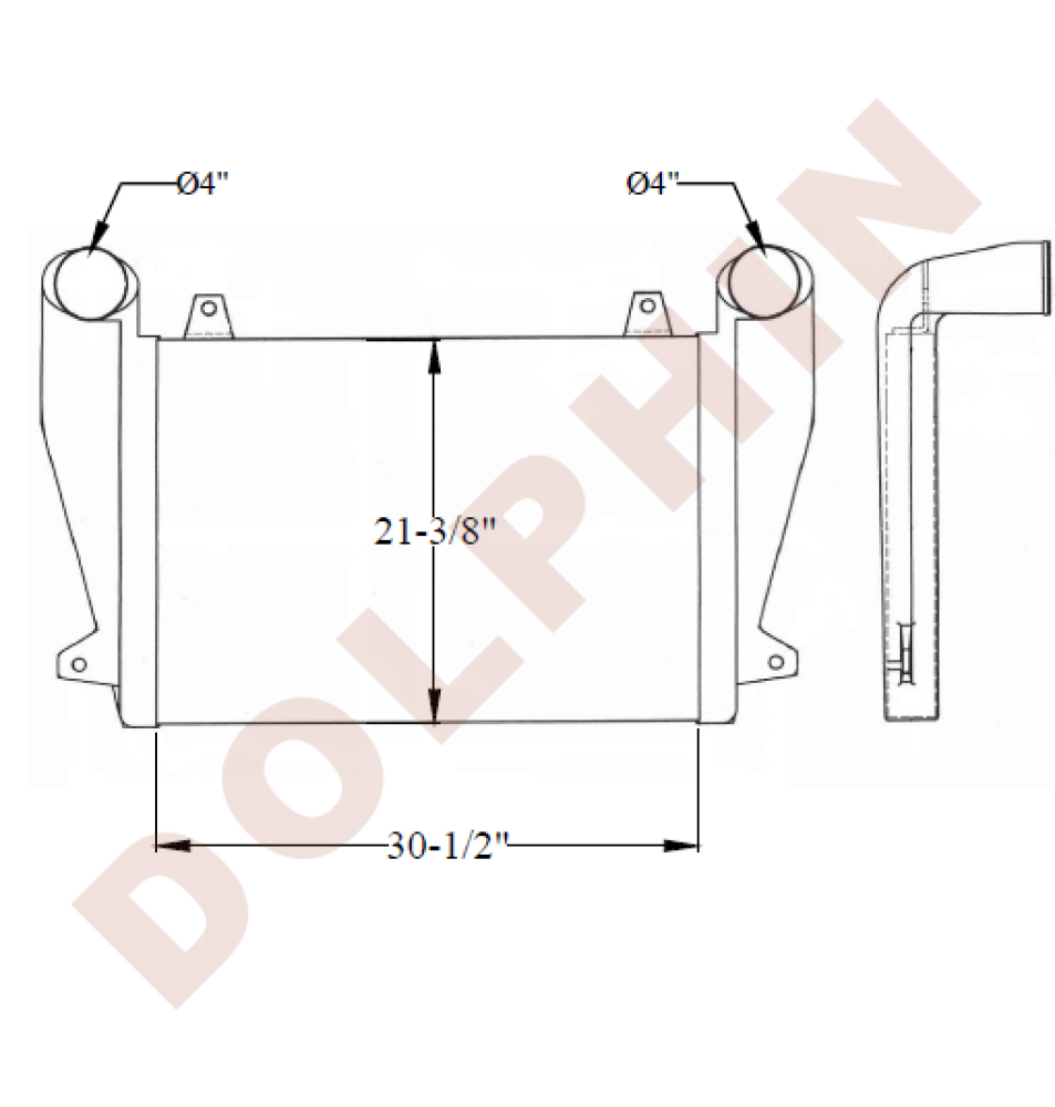 Freightliner Charge Air Cooler - Fl60 Fl70 (1996-2005) 30-1/2 X 21-3/8 2-13/16’’ Charge Air Cooler
