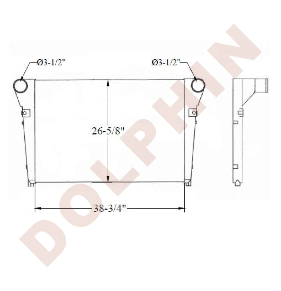 Mack Charge Air Cooler - Ch600 Mr600S (1990-2005) 38-3/8 X 27-7/16 1-15/16 Charge Air Cooler