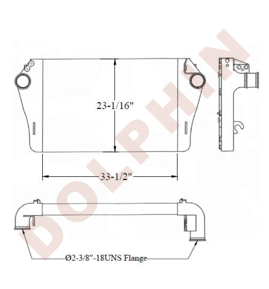 Volvo Charge Air Cooler - Vhd Mackch& Granite (2011-2012) 33-1/2 X 23-1/2 2-3/4 Charge Air Cooler