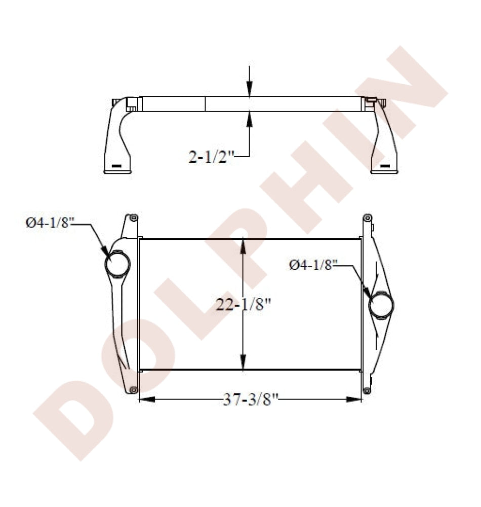 Freightliner Charge Air Cooler - (Fld 120)132 37-3/8 X 22-1/8 2-1/2 Charge Air Cooler