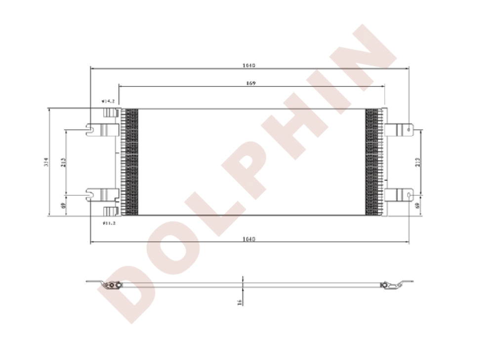 Peterbilt Condenser (2007-2013) 325 330 335 340 348 365 367 382 384 386 388 389 Series 33’’ X