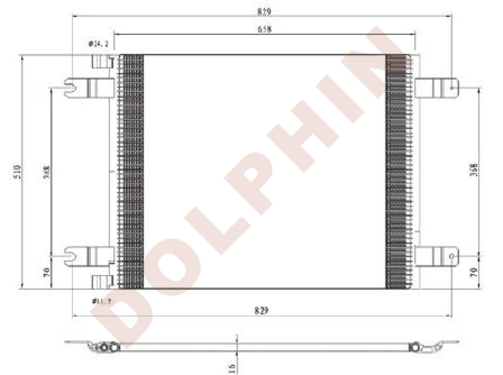 Kenworth Condenser (2008-2013) 7370 T400 T660 W900L 20 X 26 5/8 Condenser