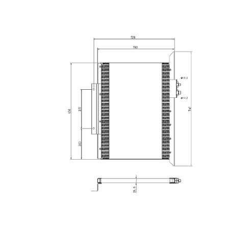 MACK CONDENSER (1997-2007) MR Series - Low CAB forward design and factory A/C