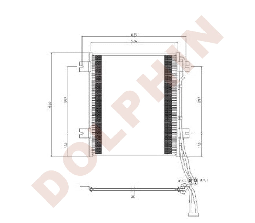 International Condenser (2002-2008) 5500 5600 5900 8600 9200 9400 9900 Series 20-3/8 X 24-1/4 7/8