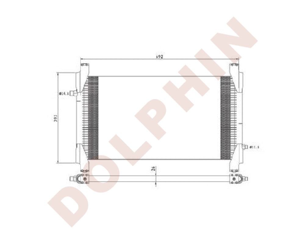 Volvo Condenser (1994-2001) Acl64 Acl67T Wc Wi Series Wg 26-1/4 X 15 1-3/8 Condenser
