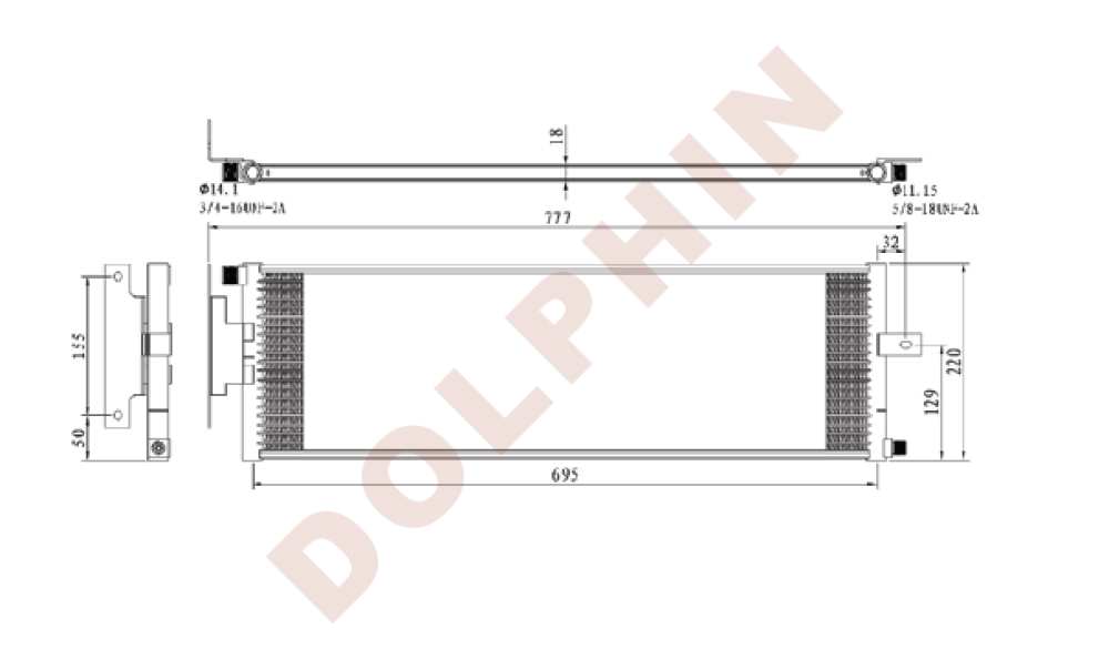 Peterbilt Condenser (1999-2006) 387 385 29-3/8’’ X 24’’ 3/4’’ Condenser