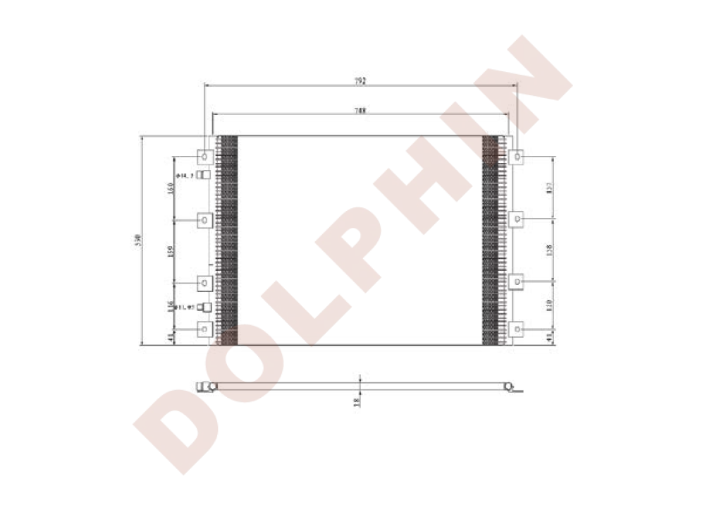 Kenworth Condenser (1994-2011) C500 T800 T2000 W900 30-5/16’’ X 19-3/4’’ 3/4’’ Condenser