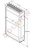 LOCO CORE 8 Row Mechanical Bond Radiator Core - 54 1/8