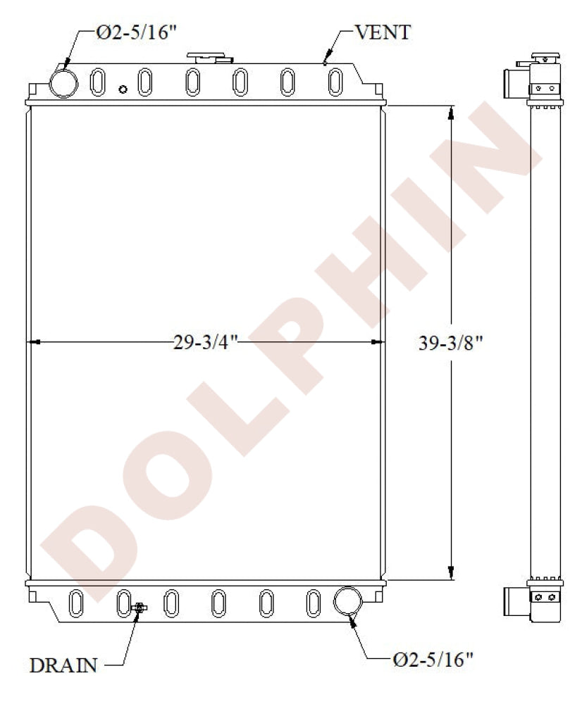 Radiator - 39 3/8’’ x 29 3/4’’ x 2 3/8’’ Radiator