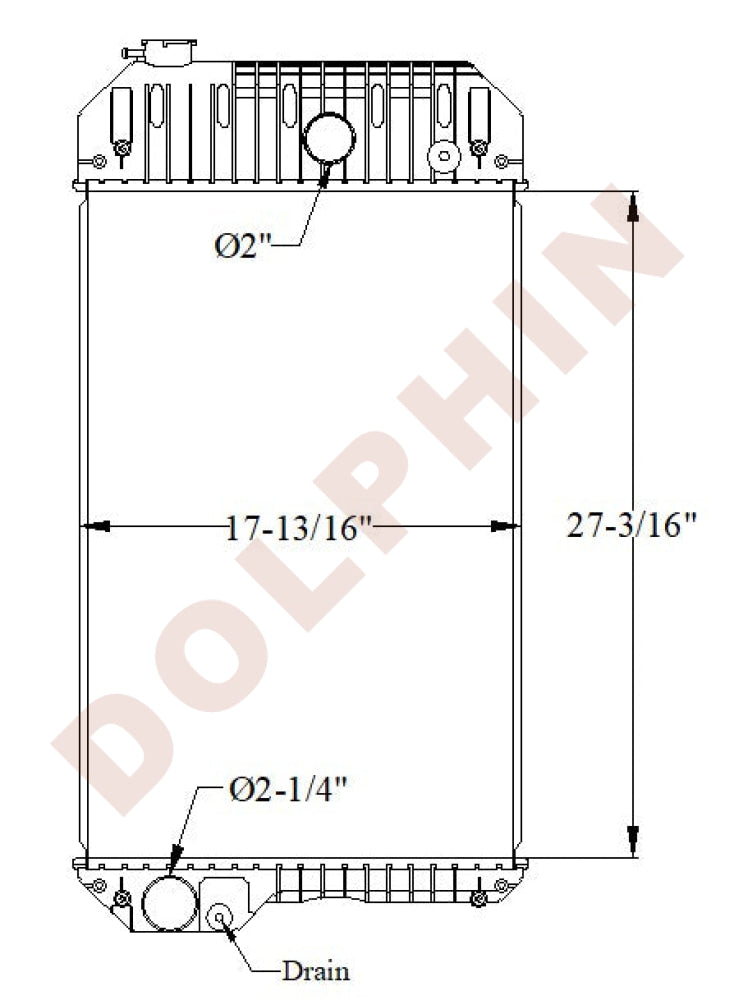 PERKINS Radiator - Caterpillar 1104DE44TA C44 C44XQ100 - 27 3/16’’ x 17 13/16’’ x 3 1/1’’ Radiator