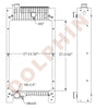 PERKINS Radiator - Perkins, Caterpillar, 4TA, C4.4, C4.4XQ100 - 27 3/16