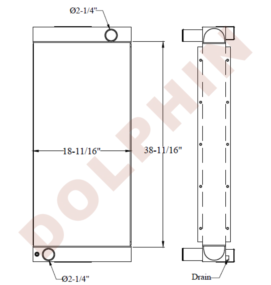Shuttle Wagon Radiator - 38 11/16’ X 18 4 7/16’ Radiator