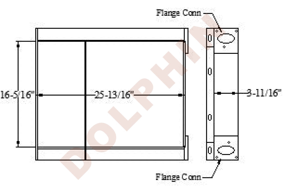Deutz Radiator - 16 5/16’ X 25 13/16’ 3 11/16’ Radiator