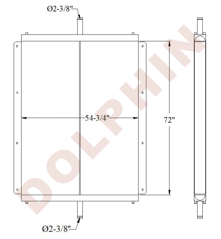 CATERPILLAR Radiator - CG18 500 ekW (2023-) 72’’ x 54-3/4’’ x 5-1/2’’ - Radiator