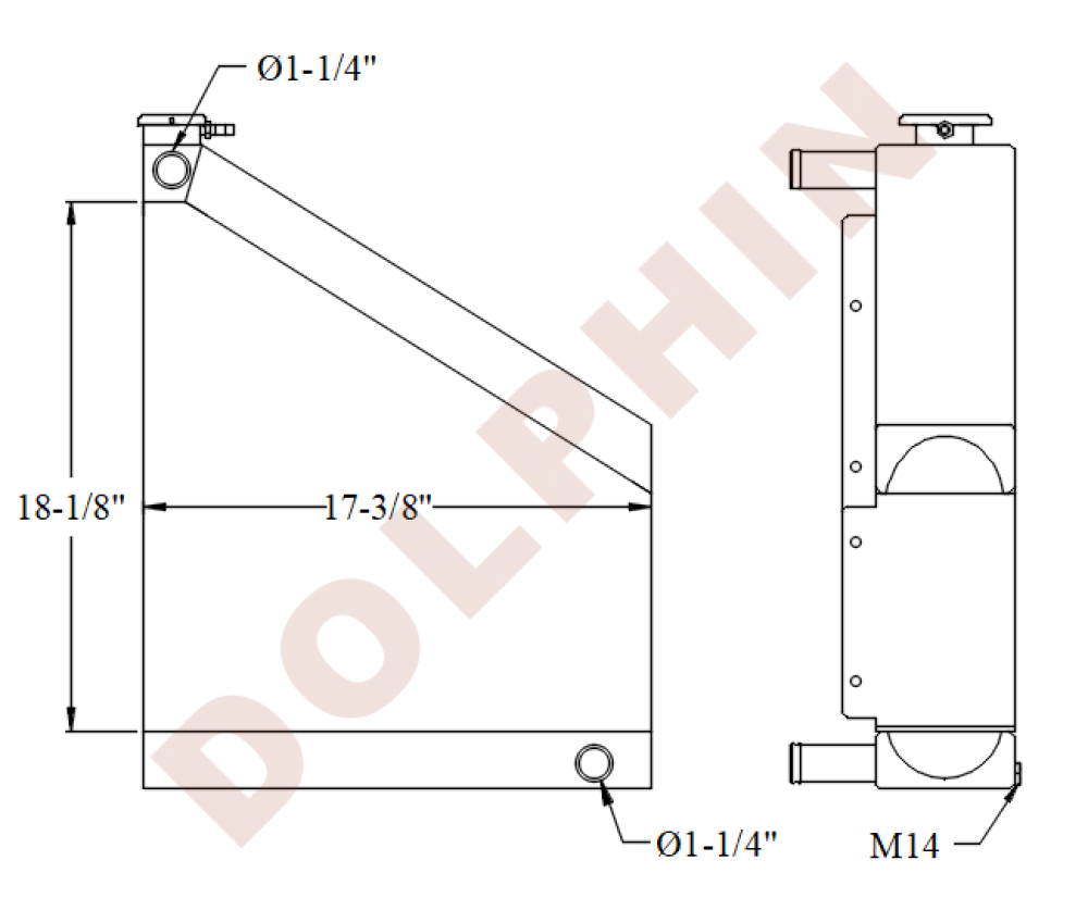 Radiator - 18-1/8’’ x 17-3/8’’ x 4-3/4’’ - Radiator