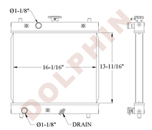 KUBOTA Radiator - SQ GL J SERIES - 13-11/16’’ x 16-1/16’’ x 1-7/16’’ - Radiator