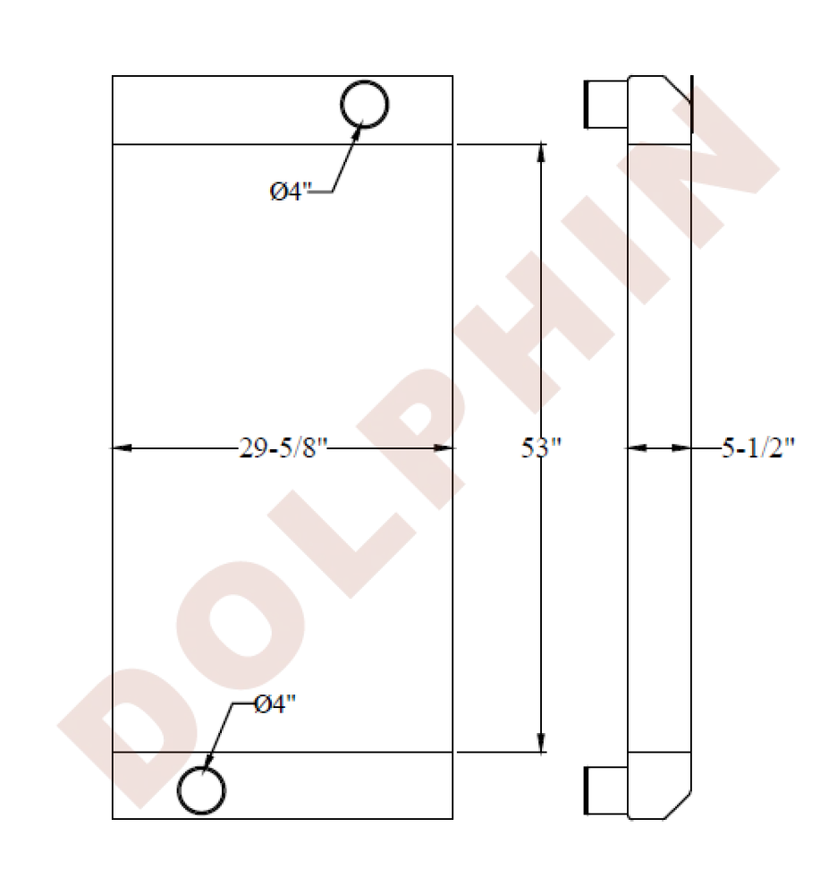Caterpillar Cat C18 - 53 X 29-5/8 5-1/2 Radiator