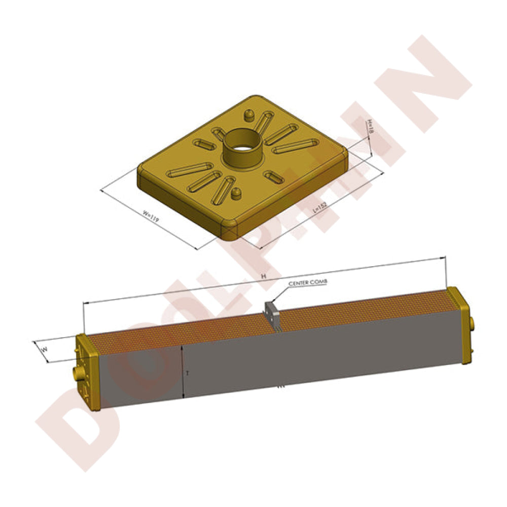 CATERPILLAR RADIATOR D4H 926 926E 936E 936F 517 - 30-3/4’’ x 4-5/8’’ x 5-7/16’’ Radiator