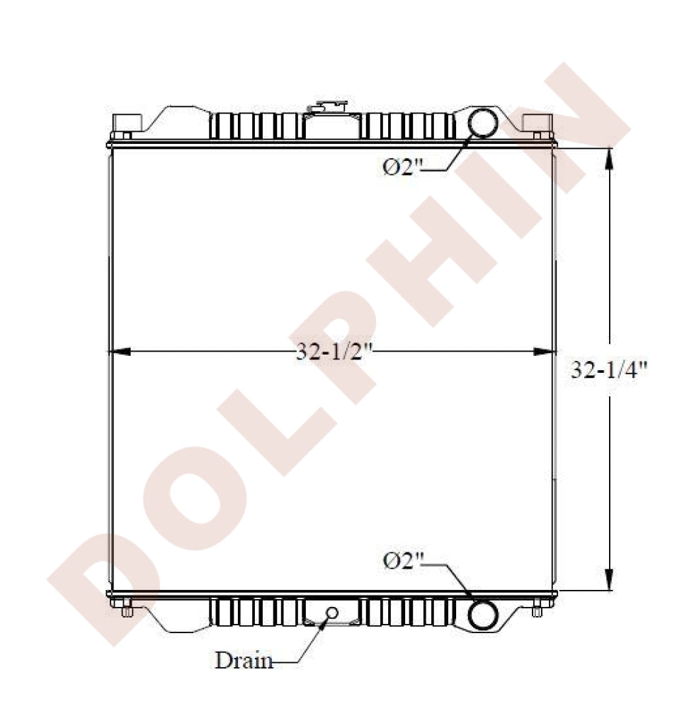 HITACHI RADIATOR - 32-1/4 - 32-1/2 - 2-3/8