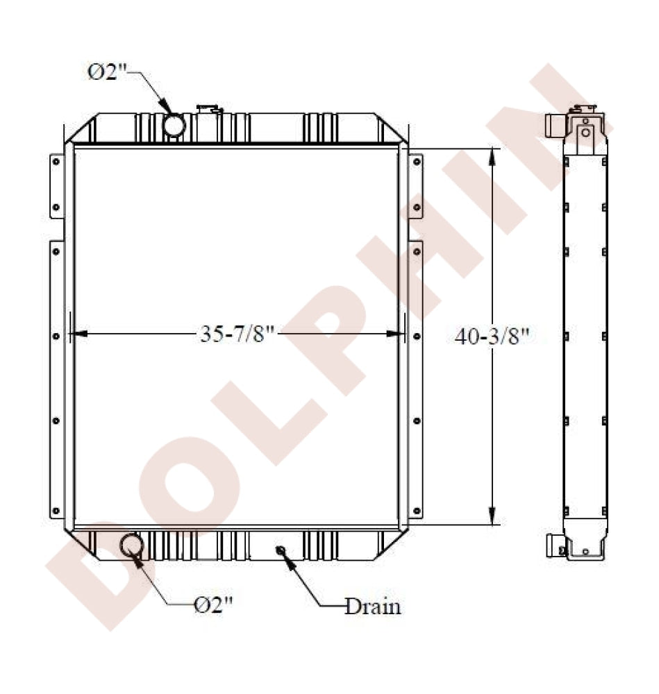 CATERPILLAR RADIATOR - 40-3/8 x 35-7/ x 83-5/8