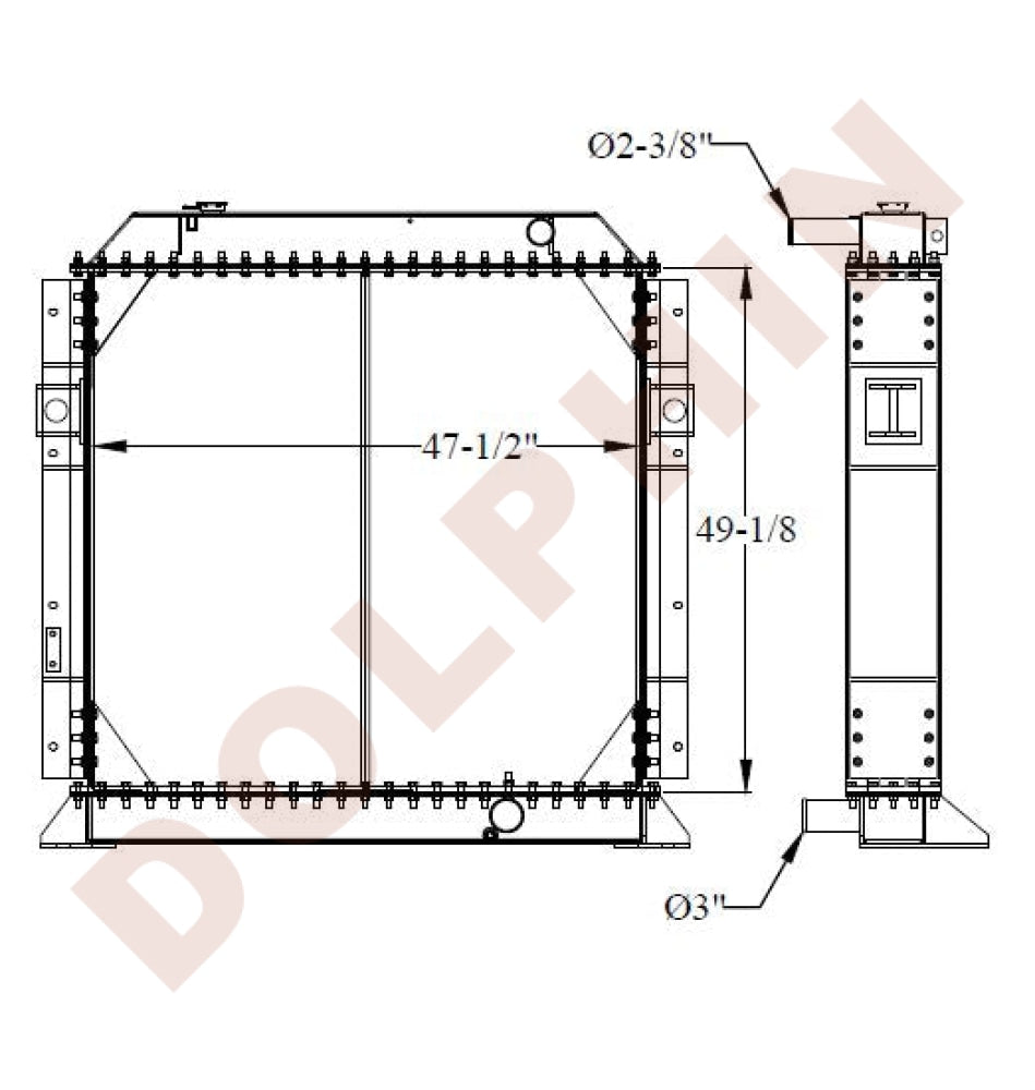 KOMATSU RADIATOR - 49-1/8 x 47-1/2 x 2-3/8