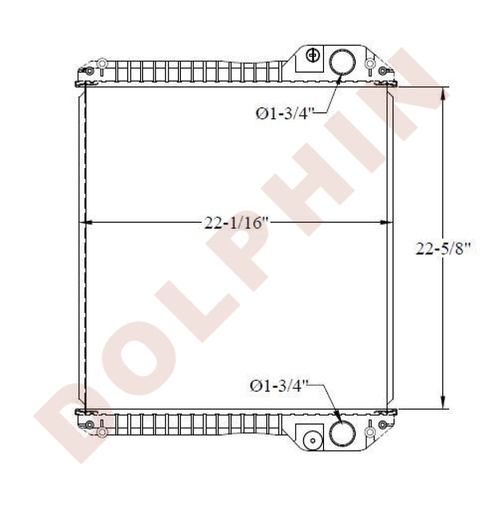 Jcb Radiator 22-5/8 X 22-1/16 4 Radiator