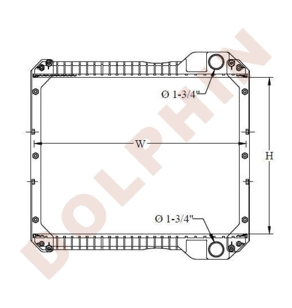 JCB RADIATOR - 18-1/2 x 25-1/16 x 4