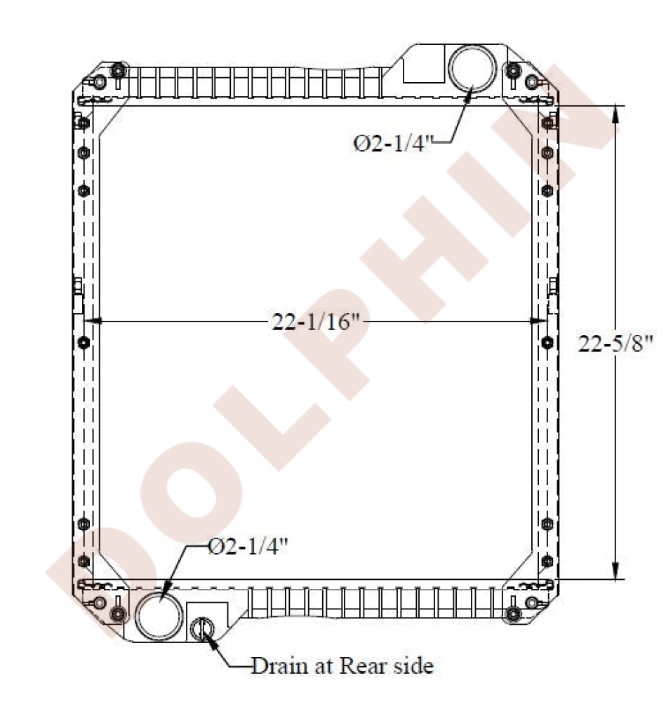 JCB RADIATOR - 22-5/8 x 22-1/16 x 4