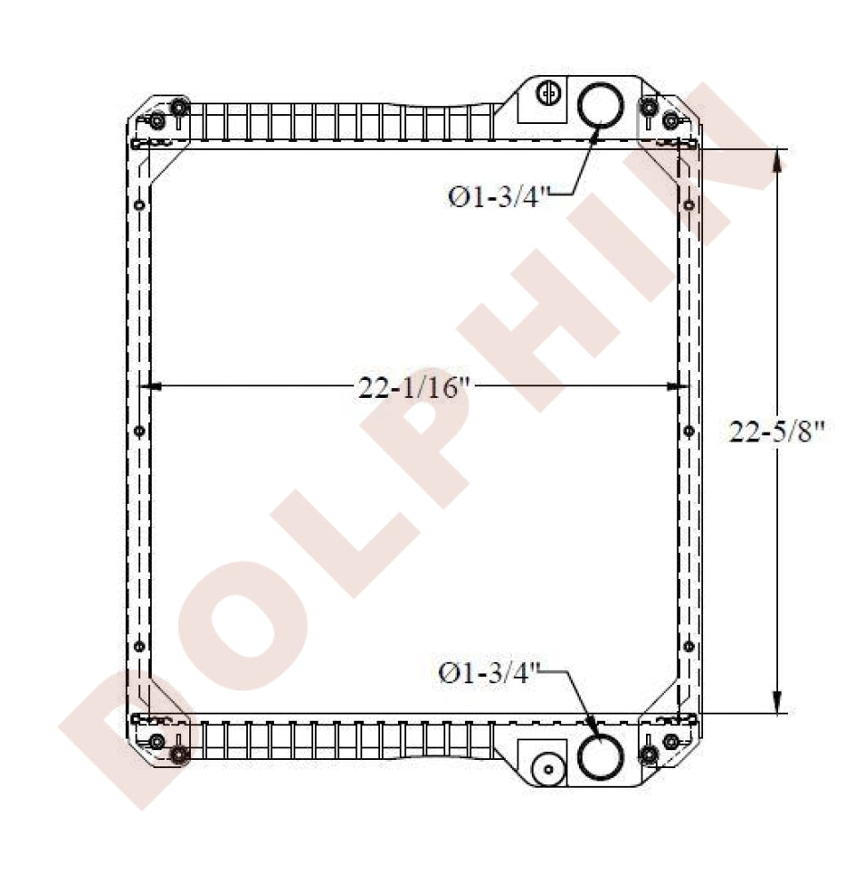 JCB RADIATOR - 22-5/8 x 22-1/16 x 4