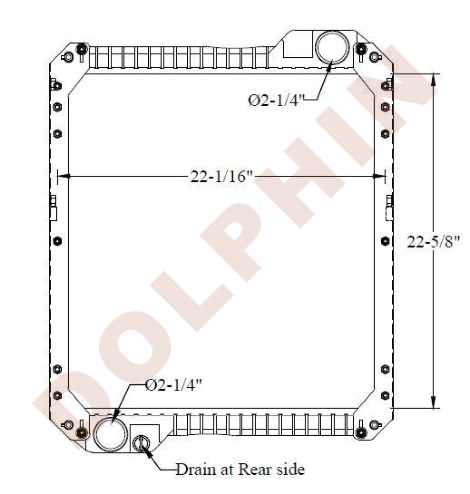 JCB RADIATOR - 22-5/8	x 22-1/16 x 4